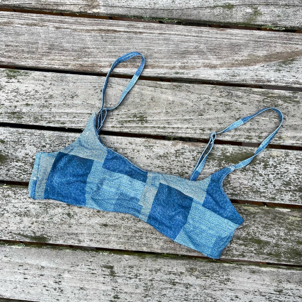 Out from Under Denim Pattern Bralette
